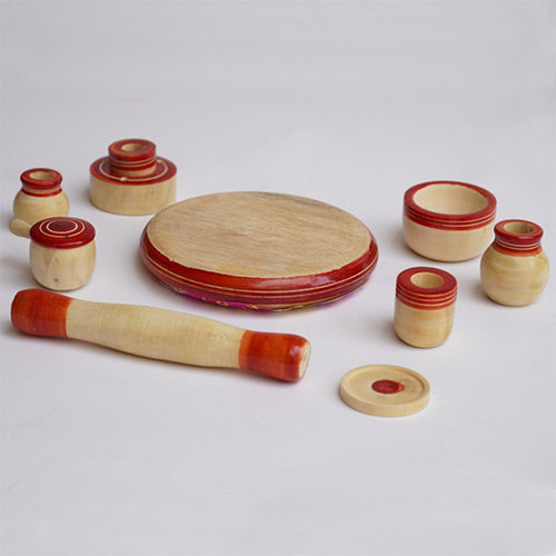 Hand Painted Wooden Kitchen Set Toys