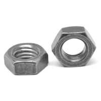 Hex Jam Nuts - Stainless Steel, Various Sizes Available - Silver, Galvanized Surface For Industrial And Automobile Use