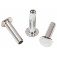 Fully Hollow Rivets - Carbon Steel, Different Sizes Available, Silver Color | Galvanized Finish For Industrial And Automobile Applications