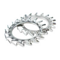 Serrated Lock Washers - Metal, Round, Various Sizes, Silver | Polished Surface For Enhanced Performance In Industrial Applications