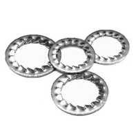Serrated Washers - Metal, Various Sizes Available, Silver Color - Polished Surface Finish, Ideal For Industrial Applications