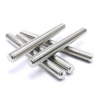 Fully Threaded Rods - Stainless Steel, Various Sizes Available, Silver Color, Galvanized Surface Treatment | Ideal For Industrial And Automotive Applications