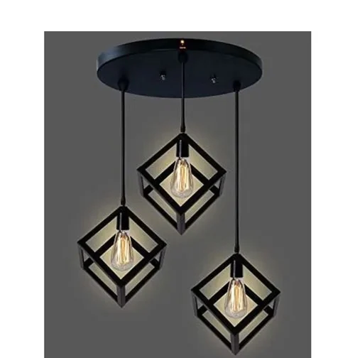 Metal Black Hanging Light Pendant  High Quality Export Worthy Packing