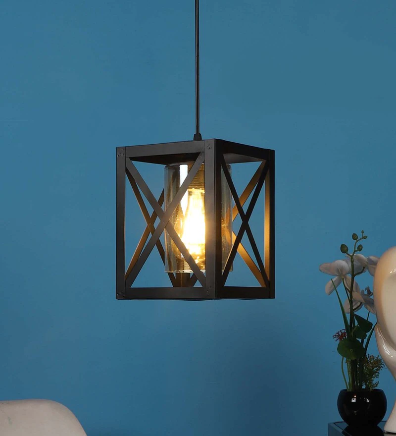 Metal Black Hanging Light Pendant  High Quality Export Worthy Packing
