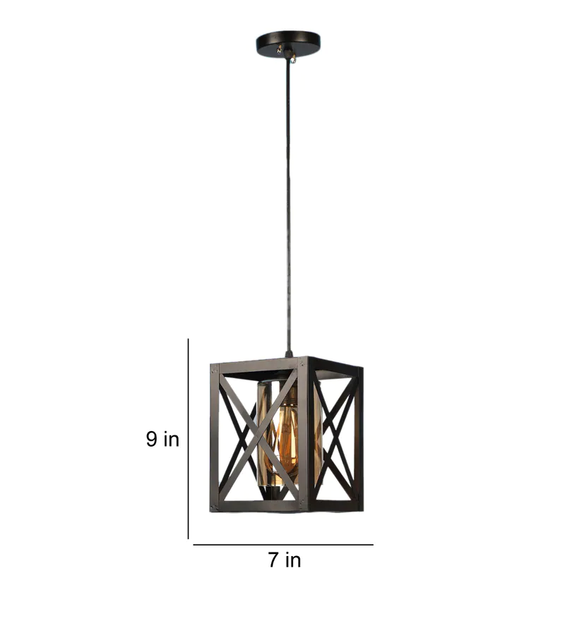 Metal Black Hanging Light Pendant  High Quality Export Worthy Packing