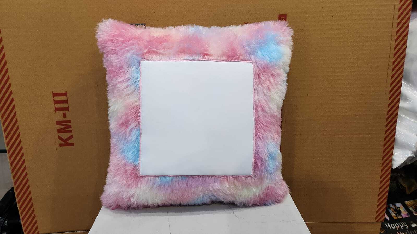 Rainbow Fur Cushion