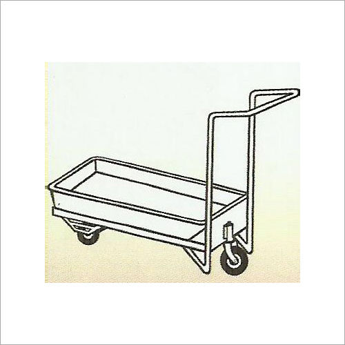 White Platform Trolley With Tray