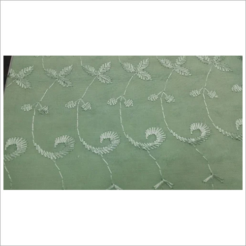Green Cotton Embroidery Fabrics