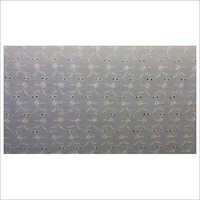 Grey Cotton Embroidered Fabric