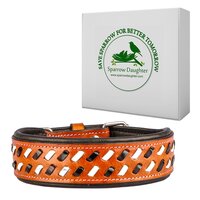 SPARROW DAUGHTER HAND MADE DOG COLLAR WITH BRAIDED DESIGN