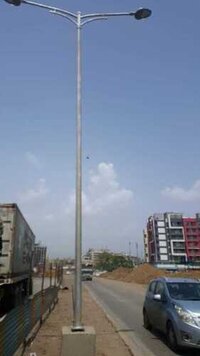 Traffic Light Poles - Steel, 8-12m Height, 80-150mm Diameter | Galvanized Surface Treatment, Concrete Base Mounting, Is 800 Compliance