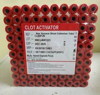 Clot Nonvac Double cap Blood Collection Tube