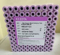 K3 EDTA Nonvac Double Cap Blood Collection Tube