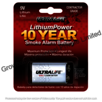 Ultralife 9volt Lithium Battery Nominal Voltage: 9 Volt (v)