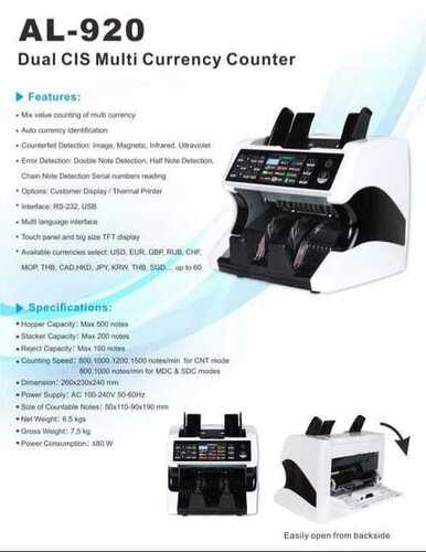 Black &White Dual Cis Multi Currency Counter Machine at Best Price in ...