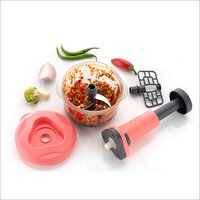 Manual Hand Press Food Chopper - Pvc Material, Standard Size, Multi Color | Effortless Vegetable Cutting, Portable Design, Time-saving Convenience