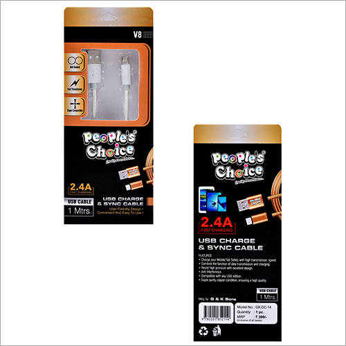 Micro Fabric USB Cable - Metal, 1 Meter, White | Soft Yet Strong, Bend & Stress Resistant, Ideal for Charging & Data Transfer