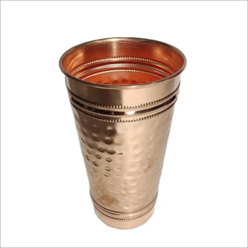 Copper Hammered Big Lassi Glass