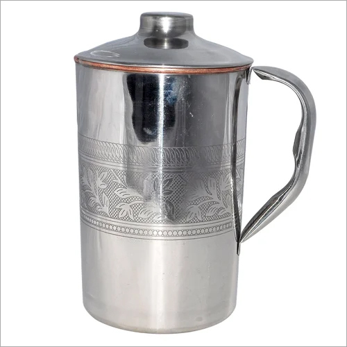 Steel Copper Half Embossed Jug