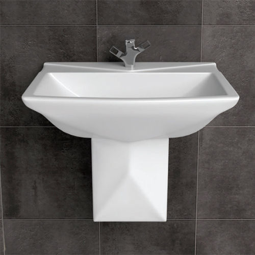 570X500X475mm Half Pedestal Wash Basin