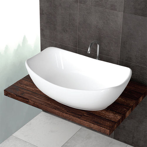 White 550X390X160Mm Table Top Basin