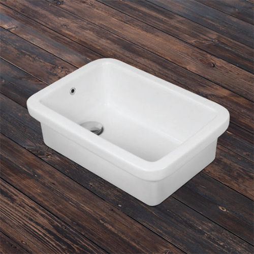 White 555x405x218mm Kitchen Sink