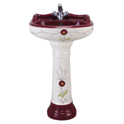 570X460X80mm Fancy Pedestal Wash Basin