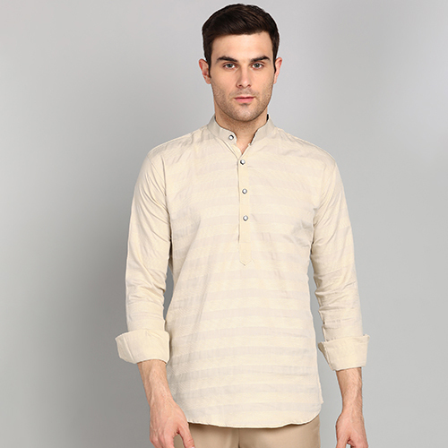 Mens Striped Cotton Kurta