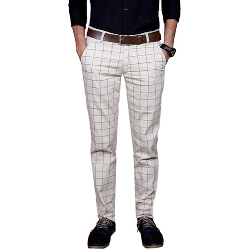 Black Comfortable Slim Fit Check Casual Cotton Trousers For Mens at Best  Price in Jaipur | Tanishka Enterprises
