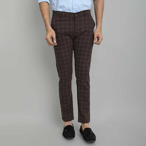 Buy SOJANYA (Since 1958 Men's Cotton Blend Beige & Green Checked Formal  Trousers,Size: 30 at Amazon.in