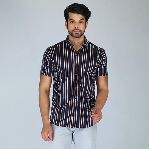 Mens Slim Fit Striped Shirt