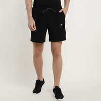 Mens Black Shorts - Spandex Fabric, Elastic Closure | High Comfort, Skin-Friendly, Various Color Shades