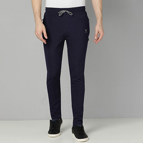 Polyester Cotton Mens Solid Navy Blue Track Pant at Best Price in ...