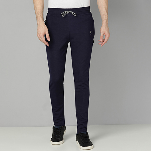 Mens Solid Navy Blue Track Pant