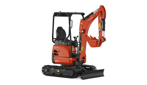 Mini Excavator U 17 - Color: Red