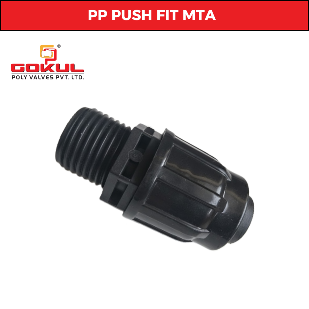 Push Fit Mta - PP, 32MM Diameter, Black | Adjustable Jet Breaker, Interchangeable Nozzles, Efficient Water Utilization, Suitable for Sloping Land