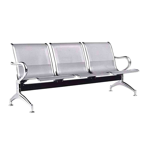 Aluminium Railway Station White Waiting Chair