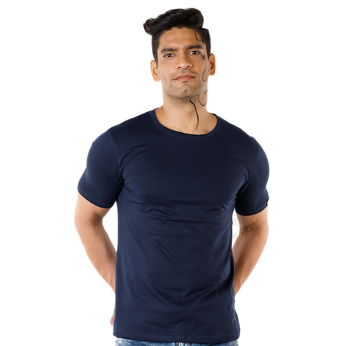 Plain Mens Blue T-Shirt