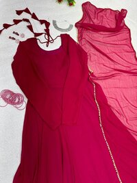 Charvi Maroon Georgette Kurti