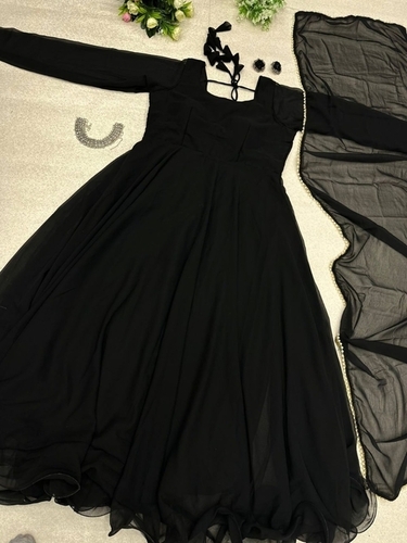 Charvi Black Georgette Kurti