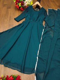 Charvi C-Green Georgette Kurti