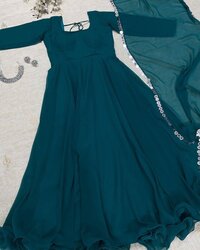 Charvi C-Green Georgette Kurti
