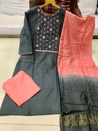 Spring Grey Cotton Kurti