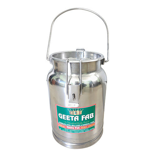 Silver Stainless Steel 304 Milk Can 5 Ltr