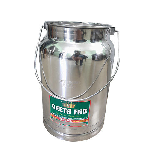 Stainless Steel 304 Milk Can With Base Ring 10 Ltr