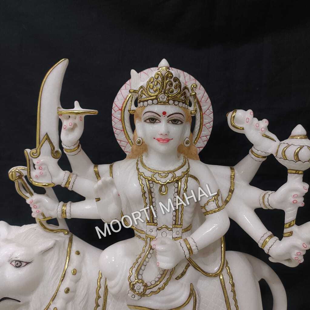 White Marble Durga Statue