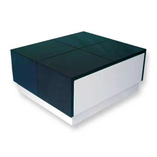 Durable Square Dark Green And White Center Table