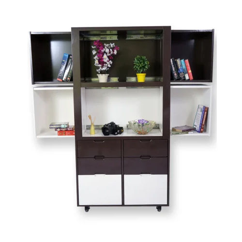 Brown White Extendable Bookshelf