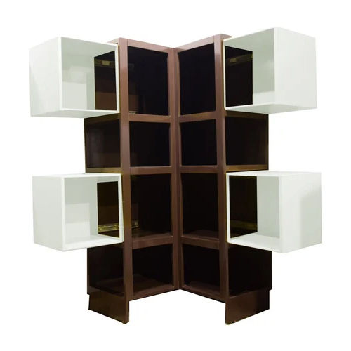 Brown White Extendable Corner Cabinet