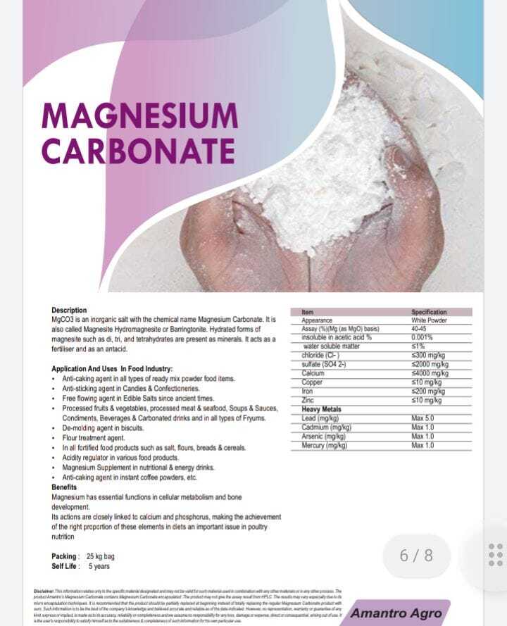 Magnesium Carbonate Manufacturer In Kanpur Uttar Pradesh